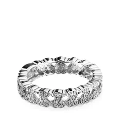 Alianza de oro blanco con diamantes motivo oso Puppies^TOUS Sale