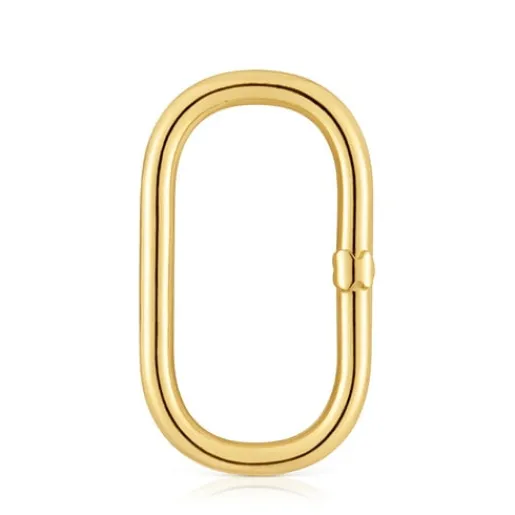 Anilla extra grande con baño de oro 18 kt sobre plata Hold Oval^TOUS Outlet