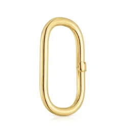 Anilla extra grande con baño de oro 18 kt sobre plata Hold Oval^TOUS Outlet