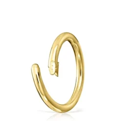 Anilla grande con baño de oro 18 kt sobre plata Hold^TOUS Online