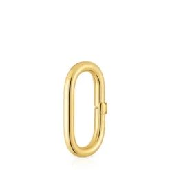 Anilla grande con baño de oro 18 kt sobre plata Hold Oval^TOUS Outlet