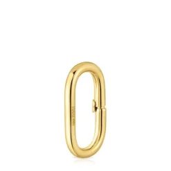Anilla grande con baño de oro 18 kt sobre plata Hold Oval^TOUS Outlet