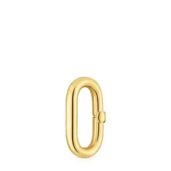 Anilla mediana con baño de oro 18 kt sobre plata Hold Oval^TOUS New