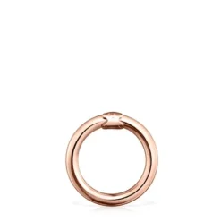 Anilla mediana con baño de oro rosa 18 kt sobre plata Hold^TOUS Best