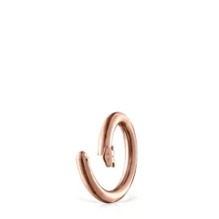 Anilla mediana con baño de oro rosa 18 kt sobre plata Hold^TOUS Best