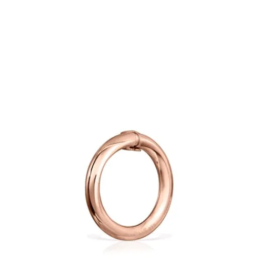 Anilla mediana con baño de oro rosa 18 kt sobre plata Hold^TOUS Best