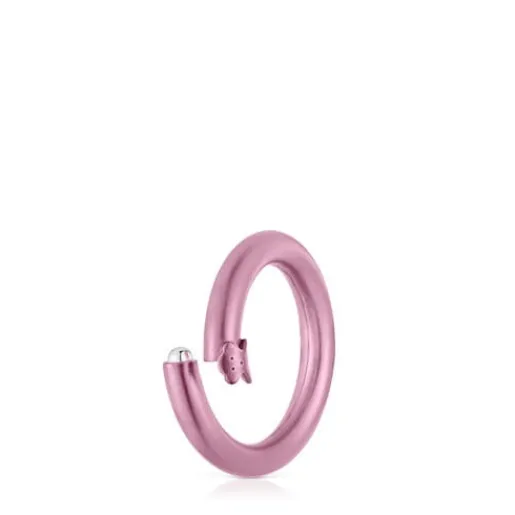 Anilla mediana de en color rosa Hold^TOUS Hot