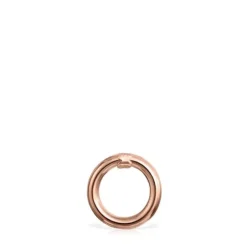 Anilla pequeña con baño de oro rosa 18 kt sobre plata Hold^TOUS Discount