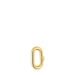 Anilla pequeña con baño de oro 18 kt sobre plata Hold Oval^TOUS Clearance