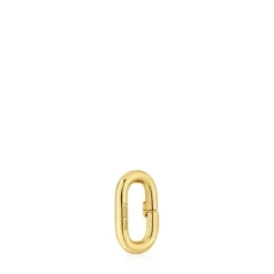 Anilla pequeña con baño de oro 18 kt sobre plata Hold Oval^TOUS Clearance
