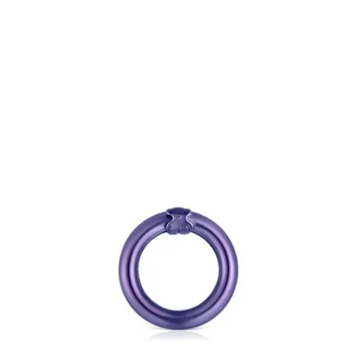 Anilla pequeña de en color morado Hold^TOUS Discount