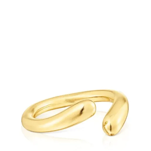 Anillo abierto con baño de oro 18 kt sobre plata New Hav^TOUS Sale