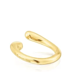 Anillo abierto con baño de oro 18 kt sobre plata New Hav^TOUS Sale