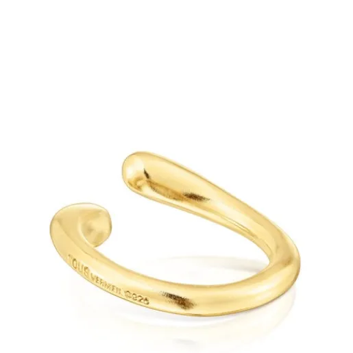 Anillo abierto con baño de oro 18 kt sobre plata New Hav^TOUS Sale