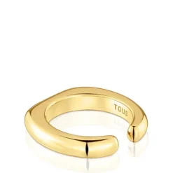 Anillo abierto con baño de oro 18 kt sobre plata Line^TOUS New