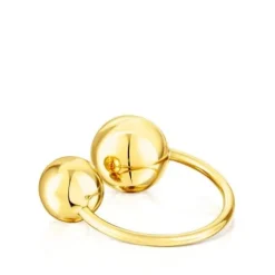 Anillo abierto con baño de oro 18 kt sobre plata Plump^TOUS New