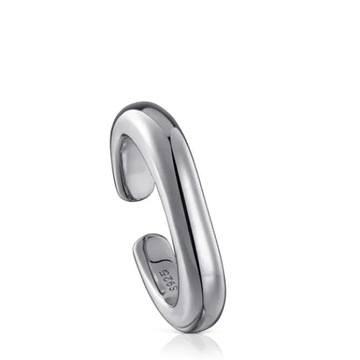 Anillo abierto de plata dark silver Line^TOUS Best