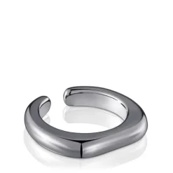 Anillo abierto de plata dark silver Line^TOUS Best