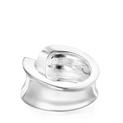 Anillo abierto liso de plata Basics^TOUS Outlet