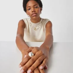 Anillo abombado bicolor Luah^TOUS Online