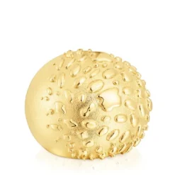 Anillo abombado con baño de oro 18 kt sobre plata Dybe^TOUS Outlet