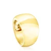 Anillo abombado con baño de oro 18 kt sobre plata Basics^TOUS Clearance