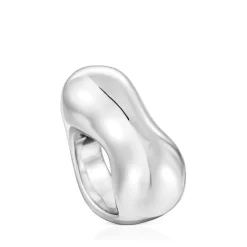 Anillo abombado de plata corazón Tabit^TOUS Clearance
