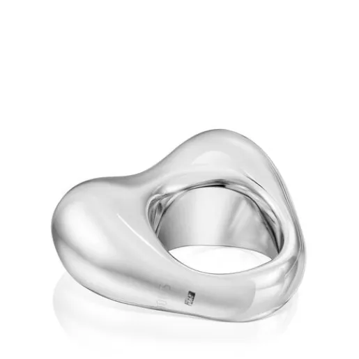 Anillo abombado de plata corazón Tabit^TOUS Clearance