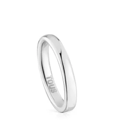 Anillo alianza de boda de oro blanco 3 mm Alianzas^TOUS New