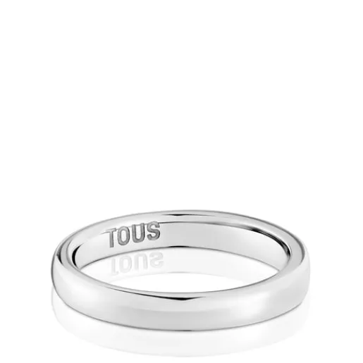 Anillo alianza de boda de oro blanco 3 mm Alianzas^TOUS New