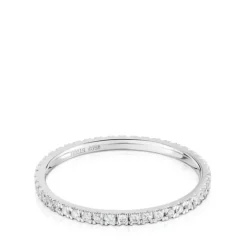Anillo alianza de oro blanco con diamantes Les Classiques^TOUS