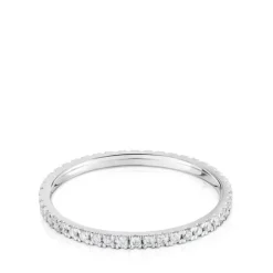 Anillo alianza de oro blanco con diamantes Les Classiques^TOUS
