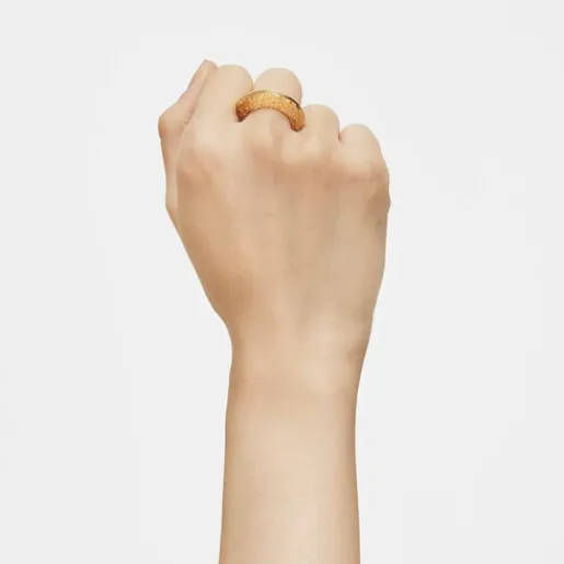 Anillo con baño de oro 18 kt sobre plata Dybe^TOUS Outlet