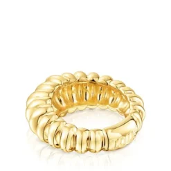 Anillo con baño de oro 18 kt sobre plata Virtual Garden^TOUS Clearance
