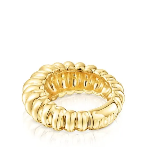 Anillo con baño de oro 18 kt sobre plata Virtual Garden^TOUS Clearance