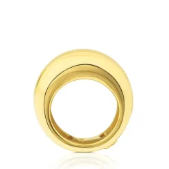 Anillo con baño de oro 18 kt sobre plata abombado Warm^TOUS Discount