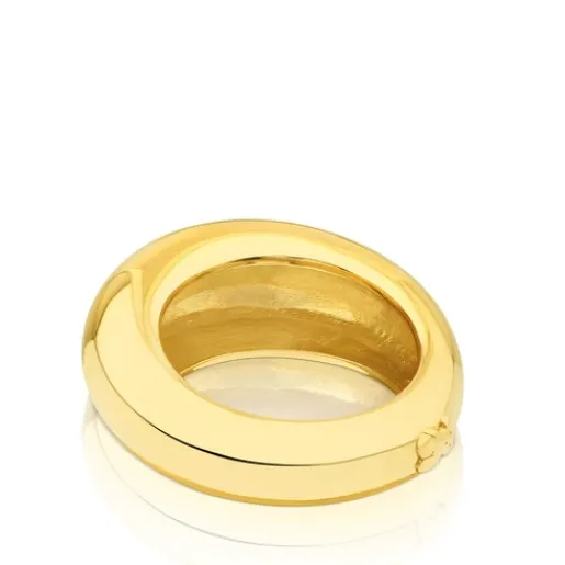 Anillo con baño de oro 18 kt sobre plata abombado Warm^TOUS Discount