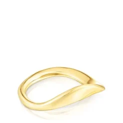 Anillo con baño de oro 18 kt sobre plata Gregal^TOUS Discount