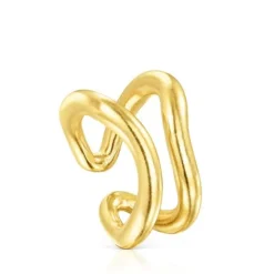 Anillo con baño de oro 18 kt sobre plata Hav^TOUS Clearance