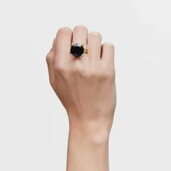 Anillo con baño de oro 18 kt sobre plata y ónix Cachito Mío^TOUS Best