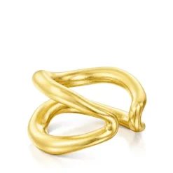 Anillo con baño de oro 18 kt sobre plata Hav^TOUS Hot