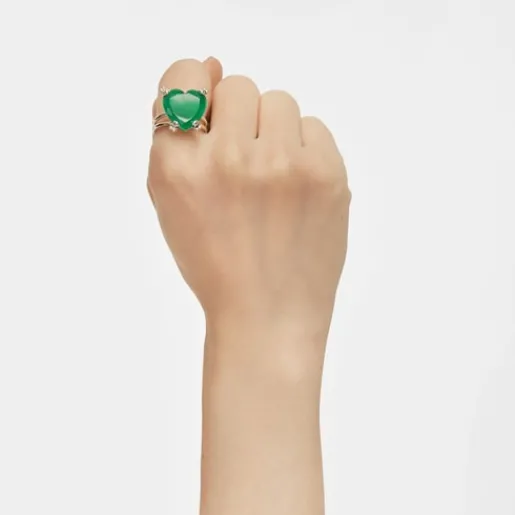 Anillo corazón de y calcedonia tratada Color Pills^TOUS Discount