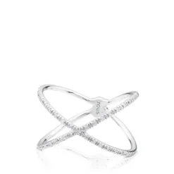 Anillo de oro blanco con diamantes motivo oso Diamonds^TOUS Best