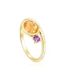 Anillo de oro con citrino y amatista Virtual Garden^TOUS Online