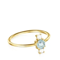 Anillo de con topacio facetado y perla  Mini Ivette^TOUS Discount
