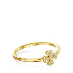 Anillo de oro y diamantes motivo trébol Good Vibes^TOUS Discount
