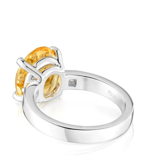 Anillo de con diamantes y citrino Basic Colors^TOUS