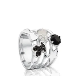 Anillo de plata con espinelas, ónix, cuarzo y nácar Join^TOUS Discount