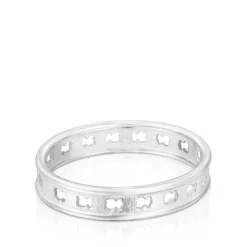 Anillo de plata con siluetas de oso Bear Row^TOUS Clearance