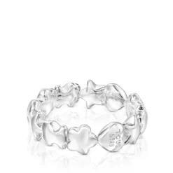Anillo de plata motivos oso, corazón y flor Mini Icons^TOUS Hot